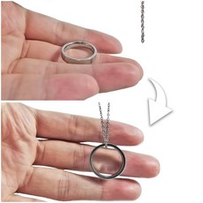 JL매직 반지목걸이 떨어진 반지를 목걸이에 끼우는 신기한 마술 프로포즈마술, 1세트