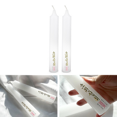 제례 29시간 연소 쌍대 불교 기도용 가정용 정전 냄새제거 양초 35 x 230mm 2p, 1세트, 소원성취