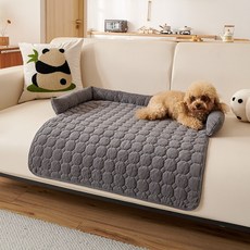 KOKHUB 극세사 털 안 붙는 통세탁 펫 방석, 1개, 회색