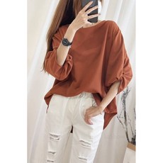 LaShow 紐結袖寬版上衣, 深灰, 1個