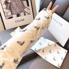 冰袖女款防曬袖套2025夏季新款女百搭護手臂手背薄款透氣手袖, 樹葉鳥, 1個