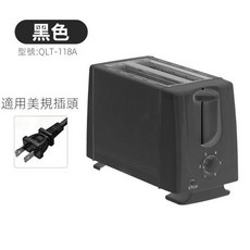 QLT-118A 多士爐 6檔調節 暫停按鍵, 黑色