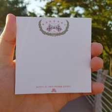 (백색) 우리나라 태극기 그림메모지 떡메모지 기념 메모지 페이퍼