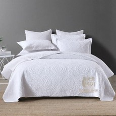 침대 여름 이불 봄 배게카바 순면 덮개 미국 유럽식, 마스터드 화이트