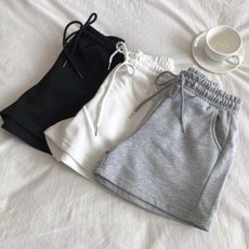 여성 하이웨스트 밴딩 반바지 5부 숏팬츠 - 편안한 여름 데일리 팬츠