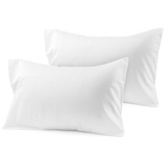 COTTON STICH 유아용 베개 커버 2개 세트 미니 베개 커버 600수 면 아동용 부드럽고 가벼운 베개 커버 (와인 유아 30.5 x 40.6cm(12 x 16인치, Toddler 14x19 Zipper, 화이트 솔리드