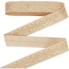 1롤 10야드 에스닉 스타일 자수 폴리에스터 리본 자카드 플라워 리본 티롤리안 리본 의류 액세서리 레몬 시폰 2.4cm