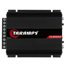 Taramps TS 800x4 2옴 블랙 멀티채널 스테레오 앰프 800와트 Rms 4채널 풀 레인지 카 오디오 디지털 2 브리지 채널 크로스오버 하이로우 패스 RCA 및 자동, Taramps TS 800x4 2옴 블랙 멀티채널 스테