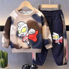 奧特曼男童衛衣套裝，臺灣出貨，新款秋冬兒童運動兩件套