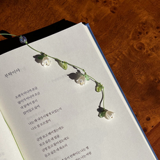 SANS 감성 꽃 비즈 끈갈피 14종 장미 네잎 클로버 은방울 꽃 핸드메이드 책갈피, 1개, 은방울꽃