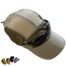 메셀 러닝 모자 메쉬 런닝 캡 접이식 스포츠, 카키, 1개