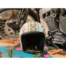 2025 GALLOP Freedom Racer 日本蛋型小帽體 Cafe 風格 3/4 安全帽, 復古白,S, 1個