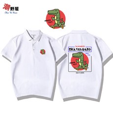 潮野屋 滑板鱷魚 POLO衫 短T 潮流街頭 短袖上衣 WPD-877