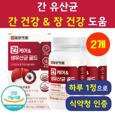 간건강 밀크씨슬 헬시위듀 간영양제 프로바이오틱스 유산균, 2개
