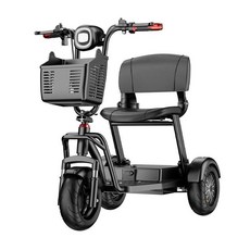 전동 접이식 세발 스쿠터 소형 삼륜 전기 자전거 산책용 삼륜차, D_36V15A 리튬 배터리 50km 충전, 단일 모델