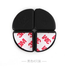 硅膠防撞角 兒童安全防撞護角 窗戶桌角保護套 茶幾包角 直角保護, 黑色【4只裝】, 1個