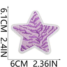 【巴哈樂器坊】 獨特琴袋 刺繡燙布貼 裝飾 徽章 衣服貼 補丁貼 手縫刺繡貼 DIY 禮物, 詳見包裝, 詳見包裝, 豹紋星星