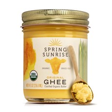 SPRING SUNRISE Grass Fed Organic Ghee Butter 스프링선라이즈 그라스 피드 오가닉 기 버터, 2개, 236.6ml