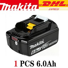 배터리 18V 6Ah 9Ah 18V 배터리 BL1860B BL1850 BL1840 BL1830 전동 공구 배터리 고속 충전기 키트, [04] 18V 6Ah x1