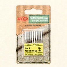 패션스타트 NCC 가정용 미싱바늘(니트용) 14호 10개입, 1개