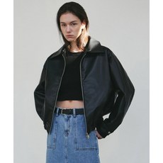 닉앤니콜 NICK&NICOLE NICOLE FAUX LEATHER BLOUSON_BLACK N_23 SS 430554