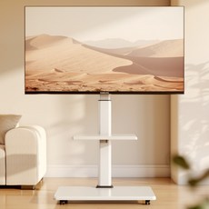 아우리넥스 이동식 TV 거치대 26-75인치, 화이트