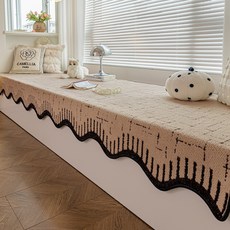 DFMEI 輕奢高級感異形飄窗墊新款四季通用窗臺墊防滑臥室陽臺改造墊, 1cm, 異形樂言-深咖:70*70cm