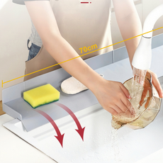 QLIFE 씽크대문 실리콘 물막이 물튀김방지 70cm, 회색, 1개