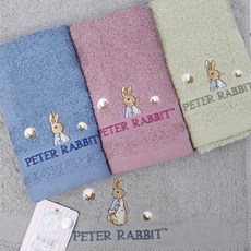 PETER RABBIT 比得兔 純棉卡通浴巾, 抹茶色,大浴巾 (70×140cm), 1個