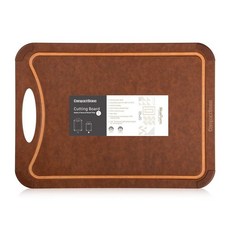 CompactStone 주방용 미끄럼 방지 발과 주스 홈이 있는 도마 목섬유 합성물 36.9 x 27.4cm14.6 10.8인치 브라운 258506, 14.6"L x 10.8"W