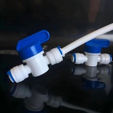 정수기 볼밸브 6mm 호스 연결 부속 어댑터 중간 차단 밸브, 정수기볼밸브 그레이, 1개