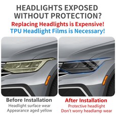 LUNQIN 폭스바겐 티구안 2022 2023 2024 2025 VW SUV 자동차 액세서리 외부 장식 스모키 매트 블랙 스마트 틴트 TPU 커버 비닐 랩 셀프 스티커 키트 후