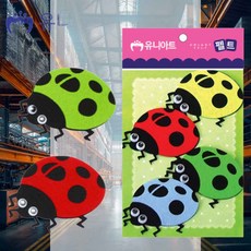 무당벌레 펠트 7.5x7 4p 환경미화 유치원게시판 교실꾸미기 급식실게시판 만들기재료 교실게시판