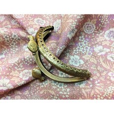 弧形口金魚形湯匙 8.5cm 銅色餐具 優雅魚形設計 方便攜帶, 1個, 銅色