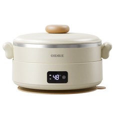 寶寶保溫碗 - 兒童餐盒 副食品碗 嬰兒餐具 - 台灣熱銷Top1 高雄出貨, 1個, 白色【三档恒温，双格分装】