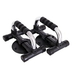 푸쉬업바 흡착식 싯업 2in1 홈트 헬스 보조 운동기구, 블랙