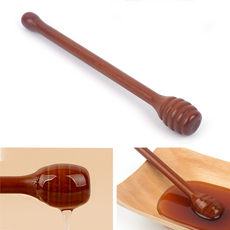 옷칠 원목 꿀뜨개 나무 우드 꿀 스푼 스틱 허니디퍼