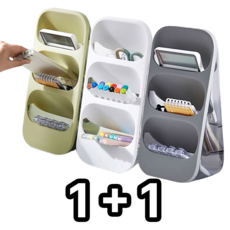 피오니움 45도 계단식 책상정리함 데스크 오거나이저 대용량 수납 펜꽂이 책꽂이, 2개, 올리브+올리브