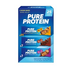 Pure Protein Bars 퓨어 프로틴 바 버라이어티 팩, 25개, 50g