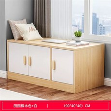 원룸 침실 장롱 대용량 이불장 낮은 소형 캐비닛 보관함 수납 장소, 전원 오크색 90x40x40