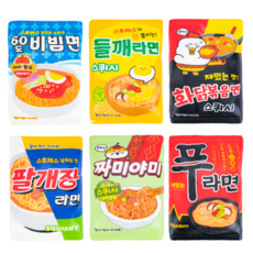 브라더유통 라면스퀴시 라면 패러디 말랑이 1박스 6개, 랜덤