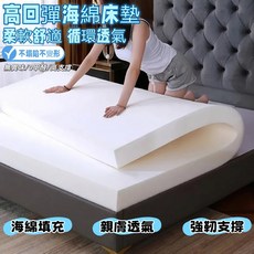 高回彈海綿床墊 柔軟舒適 透氣