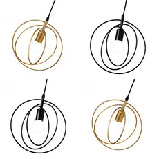 美式工業風三環旋轉餐廳單吊燈．金色．黑色兩款(KK2176．KK2177), 金色