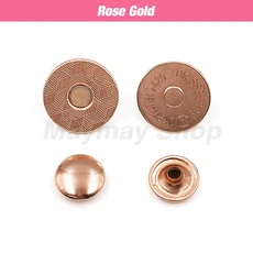 [호환제품] 20 대/세트 10mm18mm 마그네틱 버튼 가방 걸쇠 스냅 자석 흡착 얇은 지갑 봉제 공예 포함, 02 Rose Gold, 02 18mm