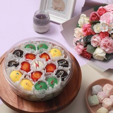 엠케이크 Special 떡케이크 C 선물세트 생일 케익 기념 생신 칠순, S 떡케이크 C+꽃다발20, 1세트, 1.5kg