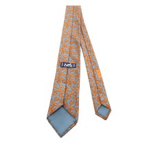 에르메스 중고 2010's 펌킨 프린트 실크 넥타이