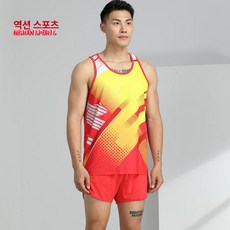 러닝 싱글렛 그래핀 원단 초경량 달리기용 민소매 마라톤, 681 남성용 (레드), XXXL