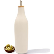 세라믹 오일병 500ml 도자기 디스펜서 모던 팜하우스 디자인 주방 양념통 감성 인테리어 소품 식초병 시럽병 도자 보틀, White