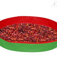 김장 준비 작업 공간 확보 넓은 원형 빨강 초록 배색 위생 안전 소재 채소 손질, 1개