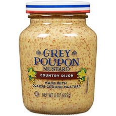 그레이 푸폰 컨트리 디종 머스타드 (226.8그램 병) Grey Poupon Country Dijon Mustard (8 oz Jar), 8 온스 (1팩), 1개